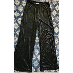 Woman's Collection Etc. Black Velvet Wide-Leg Pants Size Medium